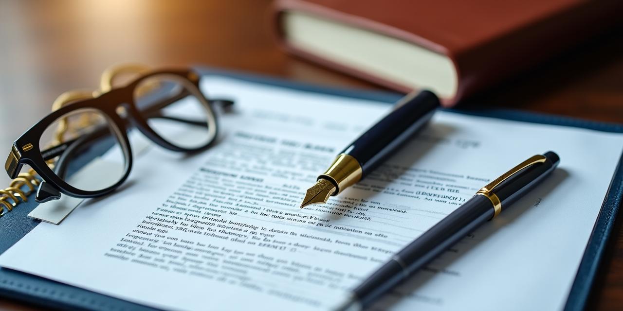 Official financial documentation and professional tools on a desk