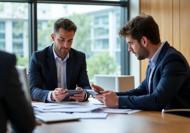 A private wealth planning session in a prestigious boardroom